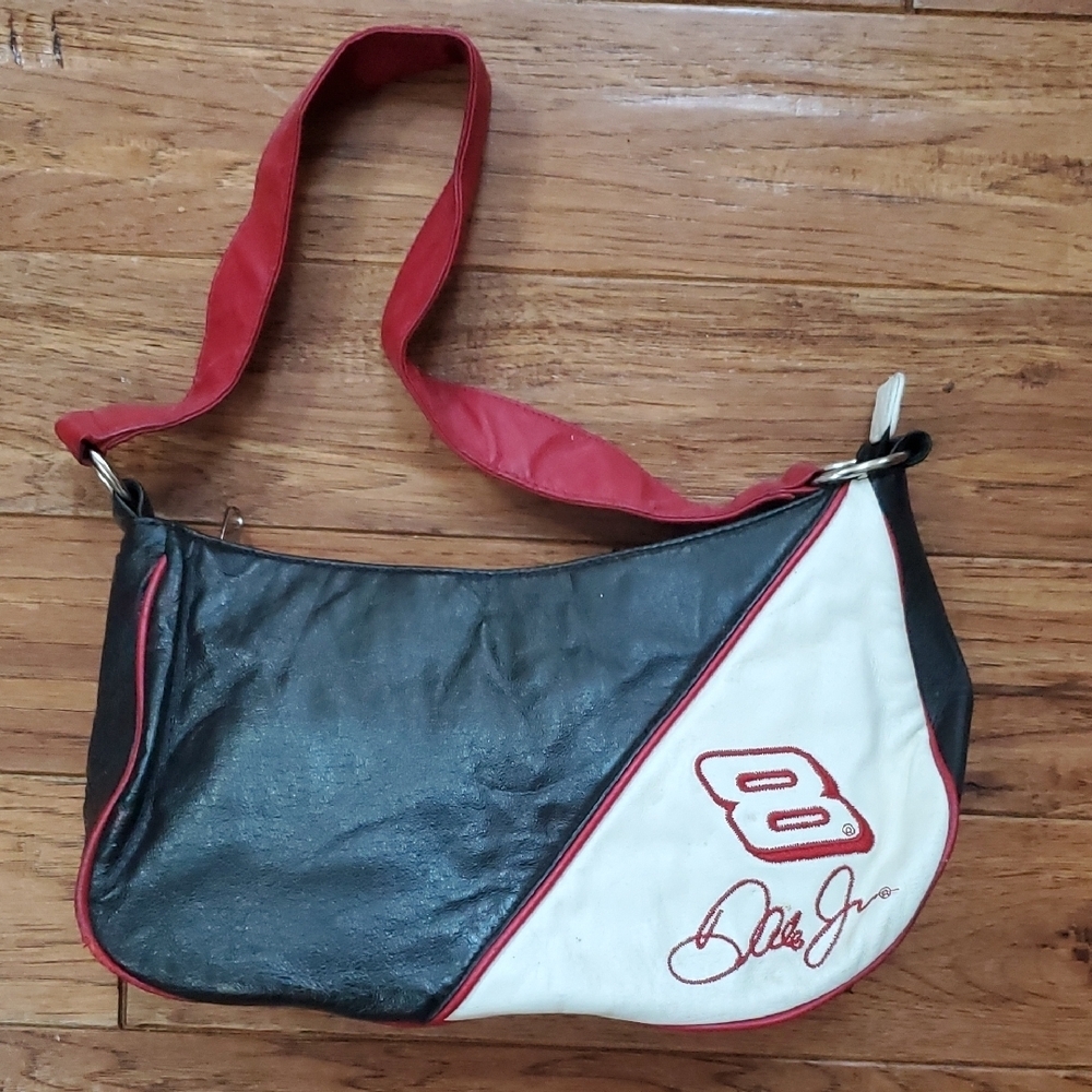 Wilsons Leather Dale Earnhardt Jr Black and Red Shoulder Bag